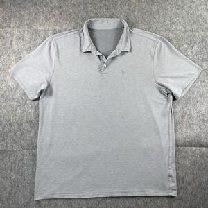 Vuori Knit Twill Polo Shirt Mens Short Sleeve Gray Athleisure Golf XL V1004